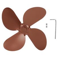 Aluminum Alloy Stove Fan Blades High Temperature Resistant 4 Blades Heat Powered Fan Heavy Duty High Performance bronza