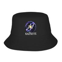 Katseyes Bucket Hat Logo Street Style FisherUnisex Caps Foldable Travel Hiking Sunscreen Hats For Unisex Retro Design Cap One Size