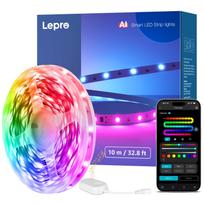 Lepro S1 AI LED Strip AI Lighting Design MagicColor Flowing 16 Million Home Music 300 Smart Strip Rainbow Addressable Indirect Tape App Account įvairiaspalvis