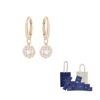 Swarovski Una Beating Heart Rose Gold Earrings Womens F-Branded gift bag rožinio aukso spalvos