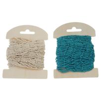 2 Pack Blue and Beige Decorative Fishing Net For Photography Backgrounds Coastal Interior Styling Photo Props 1