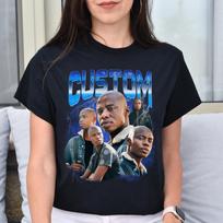 Custom Bootleg rap Unisex T-Shirt Personalized Your pictures tee Vintage style B M