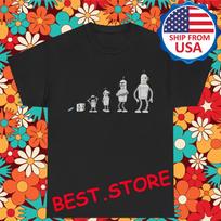 Evolution Of Futurama Bender Men's Black Size S-5XL L