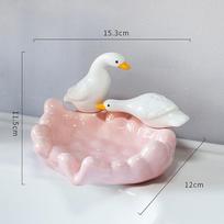 Nešiojama anties muilinė, animacinis muilo indas, nusausinamas muilo laikiklis, muilo indelis, muilinė padėklui, vonios reikmenys balta