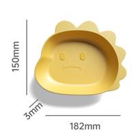 Plastic Fruit Plate Thickened Tableware Cute Desktop Spit Bone Dish  Table Yellow-B