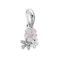 Pandora Emalizuotas Gėlės Pakabukas 925 Sidabro Karoliai/Pakabukas Moteriškas Rožinis 791824ENMX sidabras