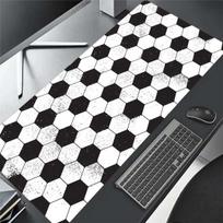 Black and White Hexagonal Splicing Print Mousepad Desk Pad Large Gaming Mouse Pad Gamer Ofice Mat Mouse Pad  Pad 30cmx60cm(11.8x23.6inch)