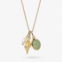Dongling Jade Shell Conch Necklace Vintage Elegant Heavy Industry Instagram French Necklace Gold Plated Protection