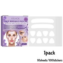 100pcs Anti-Wrinkle Stickers Forehead Eye Smile Lines Lifting & Firming Patch Transparent Pads Face Skin Care Solution white