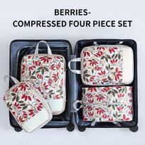 4pcs Portable Travel Compressed Packaging Cubes, Waterproof Storage Bags, Suitcases, Large-capacity Folding Clothing Storage Bag