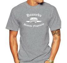 Karštas pardavimas Mada Haunebu Vokietija Skraidanti lėkštė Karinis NSO Nežinomas T-shirt Mada Juokingas Aukštos kokybės spausdinimas 100% medvilnės marškinėliai S gray