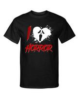 I Love Horror Halloween Ghostface Scream Killer Style Graphic Tee Shirt T-Shirt Unisex T-Shirt XXXL