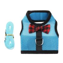Guinea Pig Small Animals Strap Bunny Mesh Chest Hamster Vest Rabbit Leash Collar Harness S mėlyna