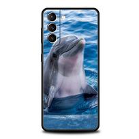Phone Case For Samsung Galaxy S23 S22 Ultra S20 S21 FE 5G S10 S9 Plus S10E S8 Note 20 Silicone Black Cover Ocean Animal Dolphin Samsung S8