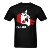 Humor Canada Map Flag T-Shirt Summer Cotton O-Neck Short Sleeve Men's T Shirt New Size S-3XL S juoda