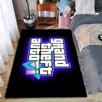 Grand Theft Auto game logo printed flannel rug, non-slip, suitable for bedroom, living room, and children's room decoration 40x60cm( 15x23in )