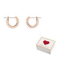 Swarovski Rose Gold plated Earrings Womens One Size-white gift box rožinio aukso spalvos