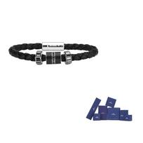 Swarovski Faux Crystal Fortune Bead Bracelet Mens Black M-Original brand box (color random) juoda