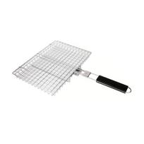 Ypač didelis 32 cm metalinis grotelių krepšys BBQ vakarėliui, karščiui atspari kepimo grotelė, tinkama kepsniams, krevetėms, daržovėms 1