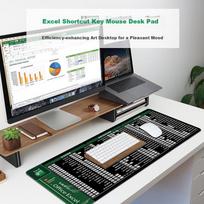 EXCO EXCEL Professional Shortcut Mouse Pad, Large Desk Mat, Laptop Office EXCEL Software Mouse Pad, Shortcut Lock Edge Gaming Keyboard Pad 0128