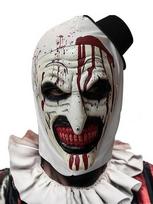 Helovino Siaubo Klouno Kaukė Terrifier Art Klounas Kostiumas Pilno Veido Kaukė su Kraujo Taškeliais Vakarėliui Cosplay Vaiduoklių Namui gray