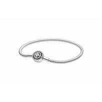 Pandora Halo buckle snake bone chain 925 silver bracelet women's silver 590038C01 sidabras