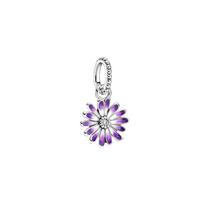 Pandora Emaile Padengtas Violetinis Ramunės Pakabukas Karoliai Pakabukas 798771C01 violetinė