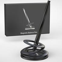 Individualus logotipas magnetinis levituojantis rašiklis, premium metalinis plaukiojantis rašiklis biuro dekoravimui, prabangus korporatyvinis dovanų rinkinys, raštinė juoda