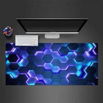 Cool Hexagonal Splicing Mousepad Desk Pad Large Gaming Mouse Pad Gamer Ofice Mat Mouse Pad Light Gaming Room Desk Mat Unisex 30cmx60cm(11.8x23.6inch)