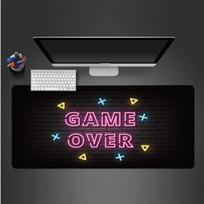 Game Over Mat Mousepad Gamer Office Mat Mouse Pad Light Gaming Room Desk Mat Art Keyboard Mats Mausepad Company 30cmx60cm(11.8x23.6inch)