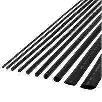 Cabletech termiškai susitraukiantis vamzdelis 2mm - 1m Juodas