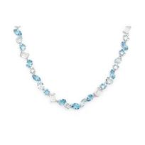 Swarovski Gema Polished Crystal Metal Necklace Women's Blue 5666007 mėlyna
