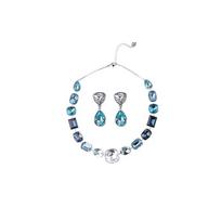 Swarovski mėlynas karoliukų ir auskarų rinkinys moterims 5195426 mėlyna