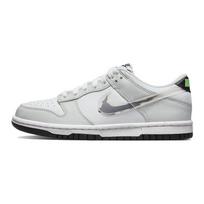 Nike Dunk Low GS Glitch Swoosh Kids Sneakers White Photon-Dust Black DV3033-001 35.5