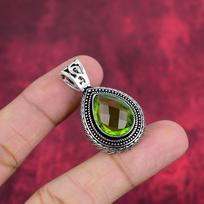 Peridot Jewelry, 925 Solid Sterling Silver Pendant Handmade Gemstone Jewelry, Gifts For Wife Brand New Pendant 1.57 Inches žalia