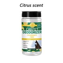 Kilimų dezodoruojamieji milteliai Galingas naminių gyvūnų kvapų šalinimo ir šlapimo kvapo dulkių šalinimo gaiviklis namų kilimų valymo priedams Citrus scent white