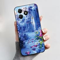Casing For ZTE Blade A36 Case For ZTE Blade A76 4G Cover Shockproof Black Soft Silicone Aesthetic Cute Cat Fashion Bumper Shell ZTE Blade A76 4G