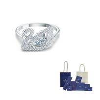 Swarovski Faux Crystal Rings Womens White 55-Original Brand Box And Bag balta