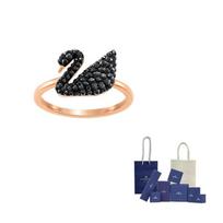 Swarovski Element Rings Womens 50-Original Brand Box And Bag juoda