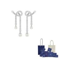 Swarovski Matrix Drop Earrings F-Original Brand Box And Bag balta