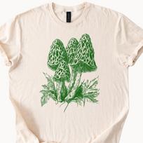 Vintage Mushroom Illustration T-Shirt, Hand-Drawn Forest Fungi Art Tee, Nature Lover Gift, Unique Botanical Print, Cottagcore clothing 100