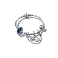 Pandora Relang Beach 925 Silver Glass Bracelet Women's Silver ZT1358 sidabras