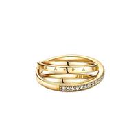 Pandora Pavé Pave Interlaced Three Rings Women's Gold 169057C01 auksas