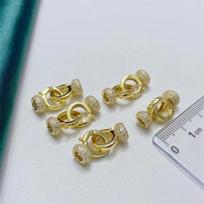 Strong 18 k Gold Plated 925 Sterling Silver Necklace Making Accessories Jewellery Clasp Lock auksas