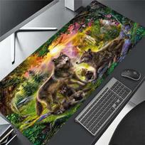 Wolf Mat Mousepad Gamer Office Mat Mouse Pad Light Gaming Room Desk Mat Art Keyboard Mats Mausepad Company 30cmx60cm(11.8x23.6inch)