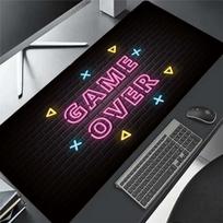 Game Over Pattern Mousepad Desk Pad Large Gaming Mouse Pad Gamer Ofice Mat Mouse Pad  Pad Unisex 30cmx60cm(11.8x23.6inch)