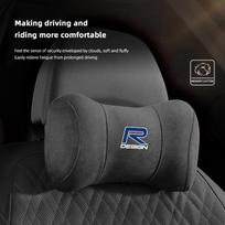 nsyjx8 Car Seat Suede Memory Cotton Neck Pillow Headrest For Volvo Xc60 Xc90 V40 V60 S60 V50 V90 S80 C40 XC40 V70 XC70 C30 C70 Rdesign gray
