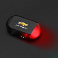 DLC2   1x Car Mini LED Solar Powered Security Light Caution Lamp Auto Accessories for Chevrolet Cruze Malibu Lova RV Sail Equinox AVEO raudona