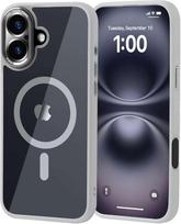 Etui obudowa case do iphone 16 plus magsafe plecki ochrona aparatu szary