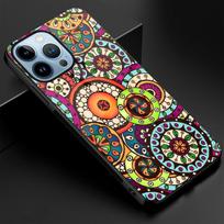 Paisley Pattern Case For Iphone 14 13 11 12 Pro Max Mini Xs Xr X 7 8 6s Plus Se 2022 Tempered Glass Cover Coque Shell Funda For iPhone 14 Pro